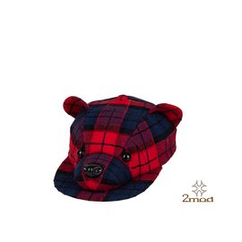 2MOD_19FWB010_TWOMOD, check bear character hat _ handmade, Made in Korea, 3D hat